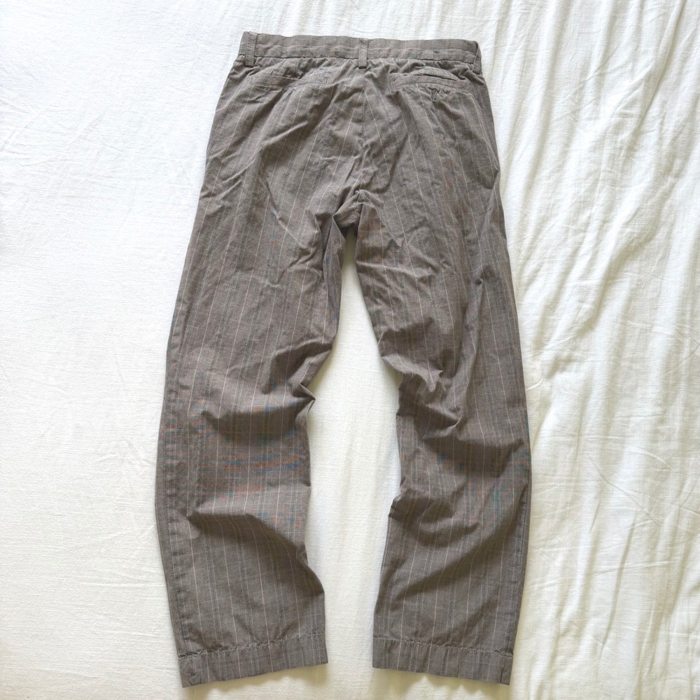 Bundle Lot 2 Banana Republic 32x32 Brown Plaid Cotton Chino Trousers Pants - Picture 3 of 16